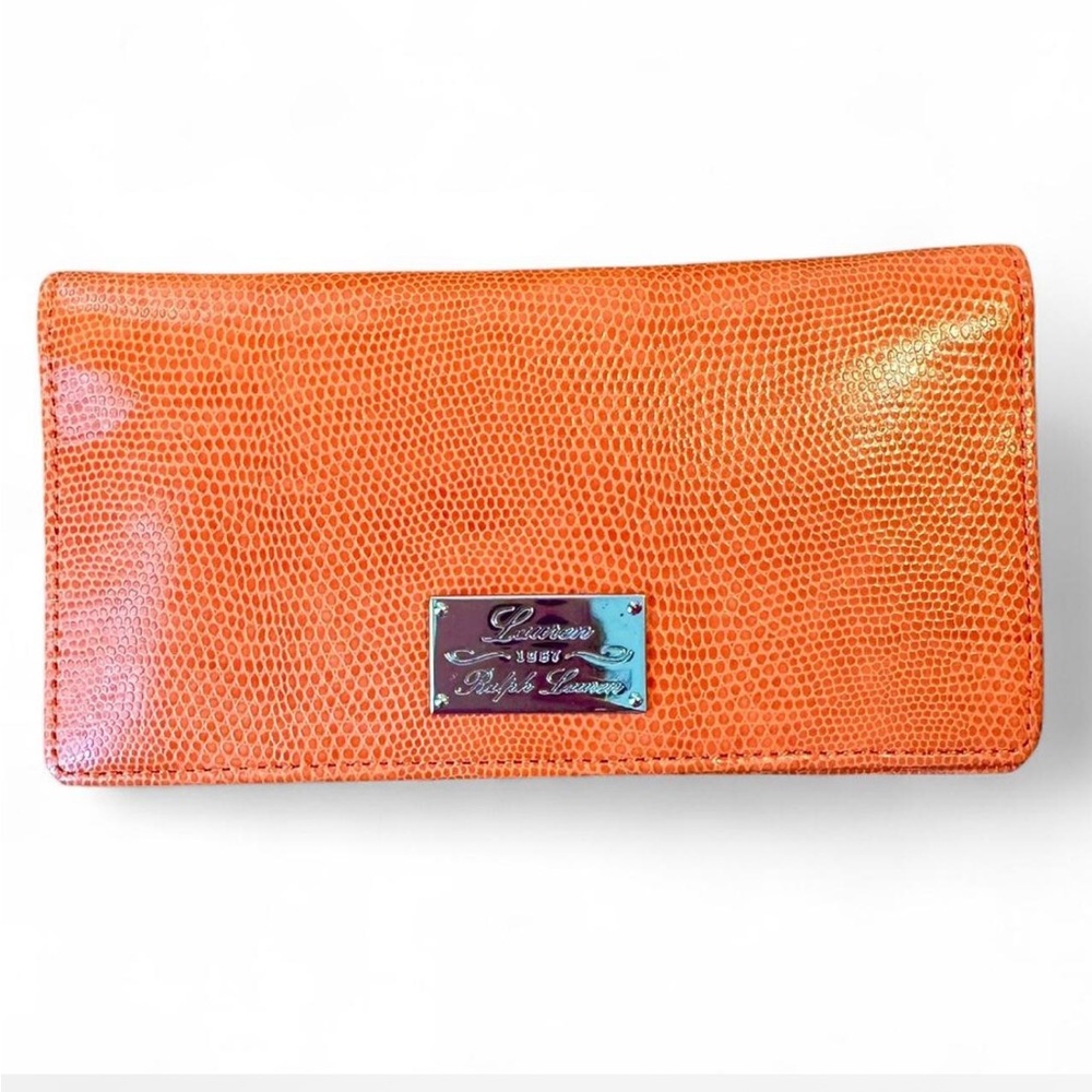 Ralph Lauren Orange Snakeskin Wallet